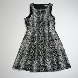 Gianni Bini Python Print Sleeveless Dress with Flared Bottom